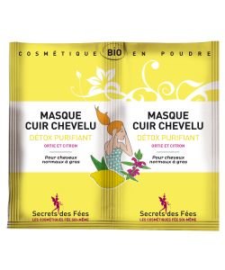 Masque Cuir chevelu détox purifiant BIO, 2 sachets